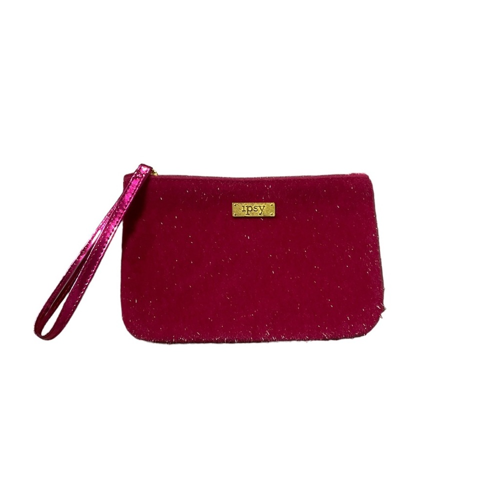 Ipsy Bag Cosmetic Make Up Travel Multi Use Pouch Barbiecore Pink Fuzzy Furry